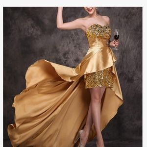 Rinestone knee length Cocktail dress